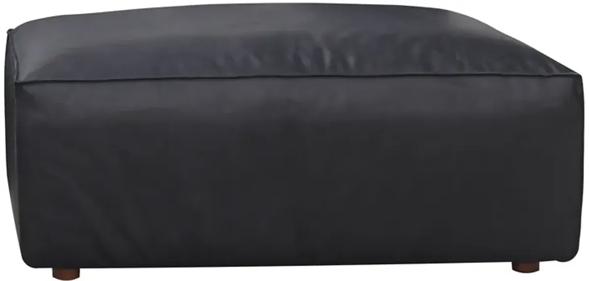 FORM OTTOMAN VANTAGE BLACK LEATHER