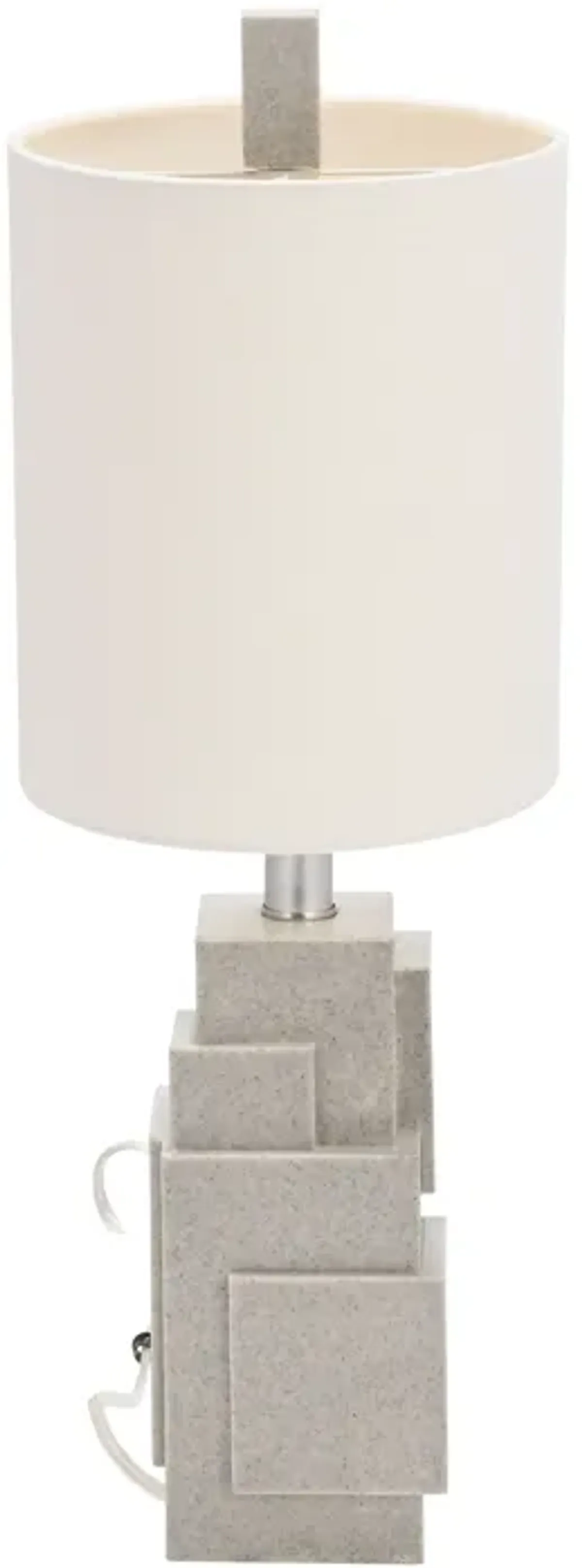 Resin 21" Blocks Table Lamp,gray