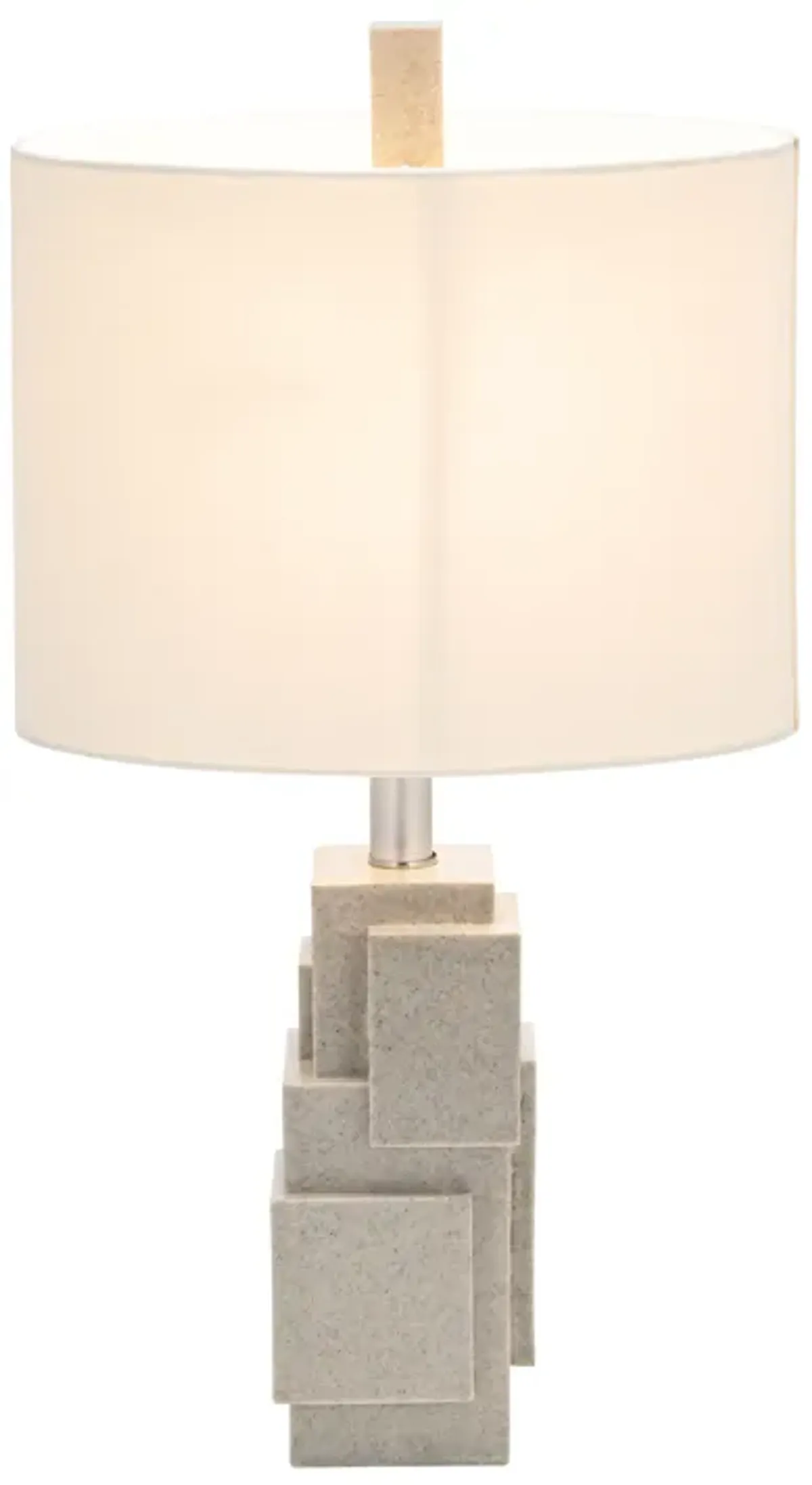 Resin 21" Blocks Table Lamp,gray