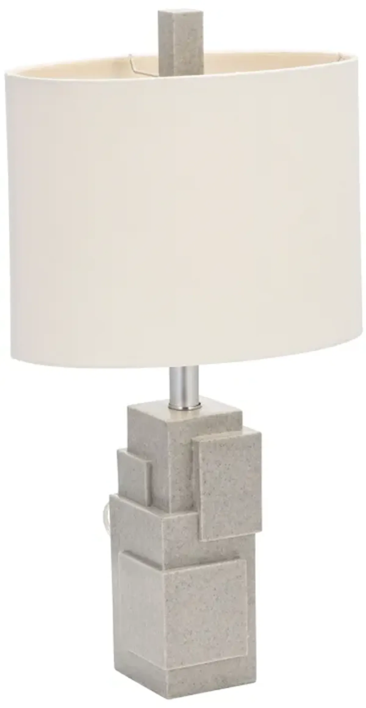 Resin 21" Blocks Table Lamp,gray