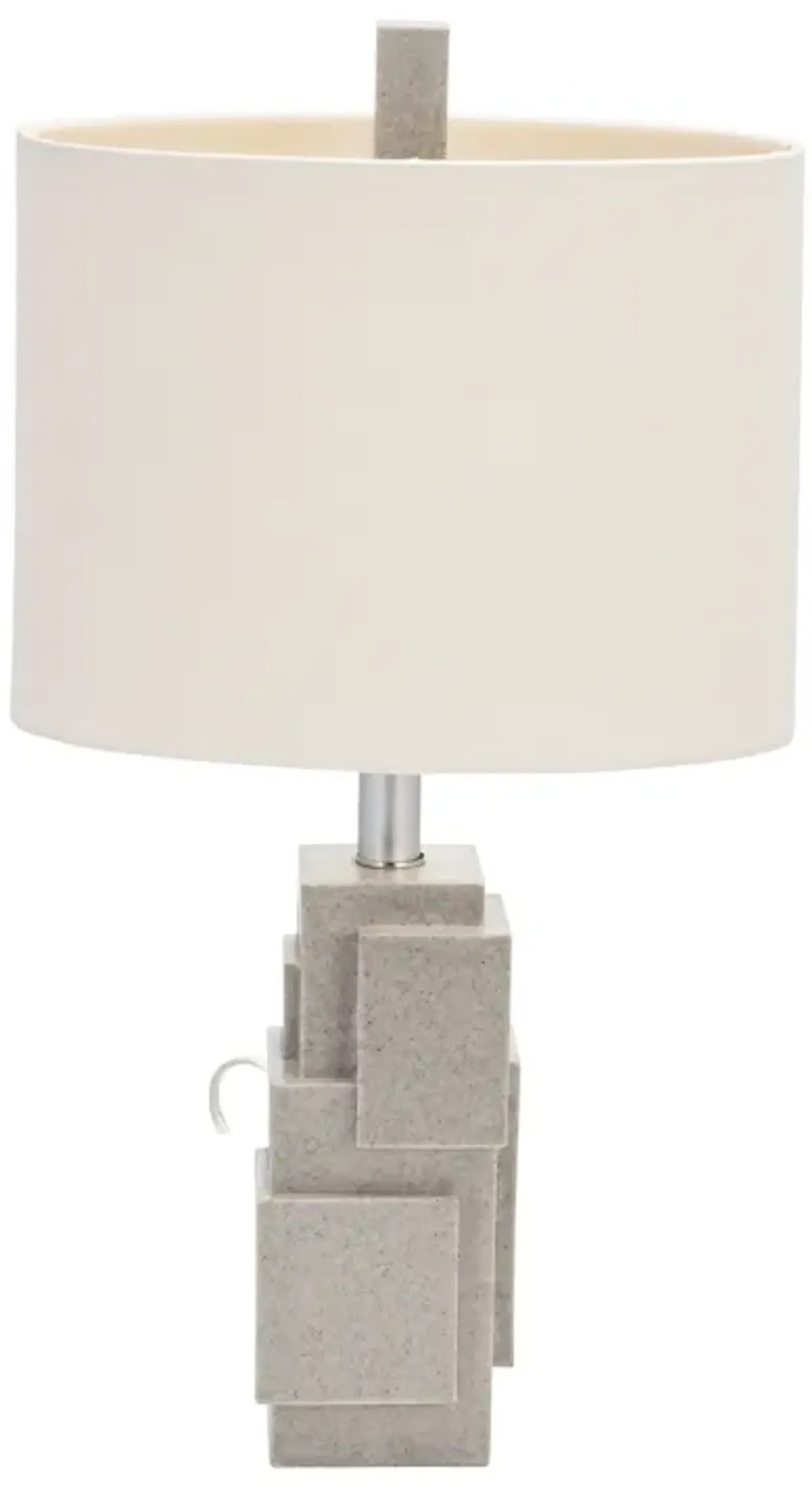 Resin 21" Blocks Table Lamp,gray