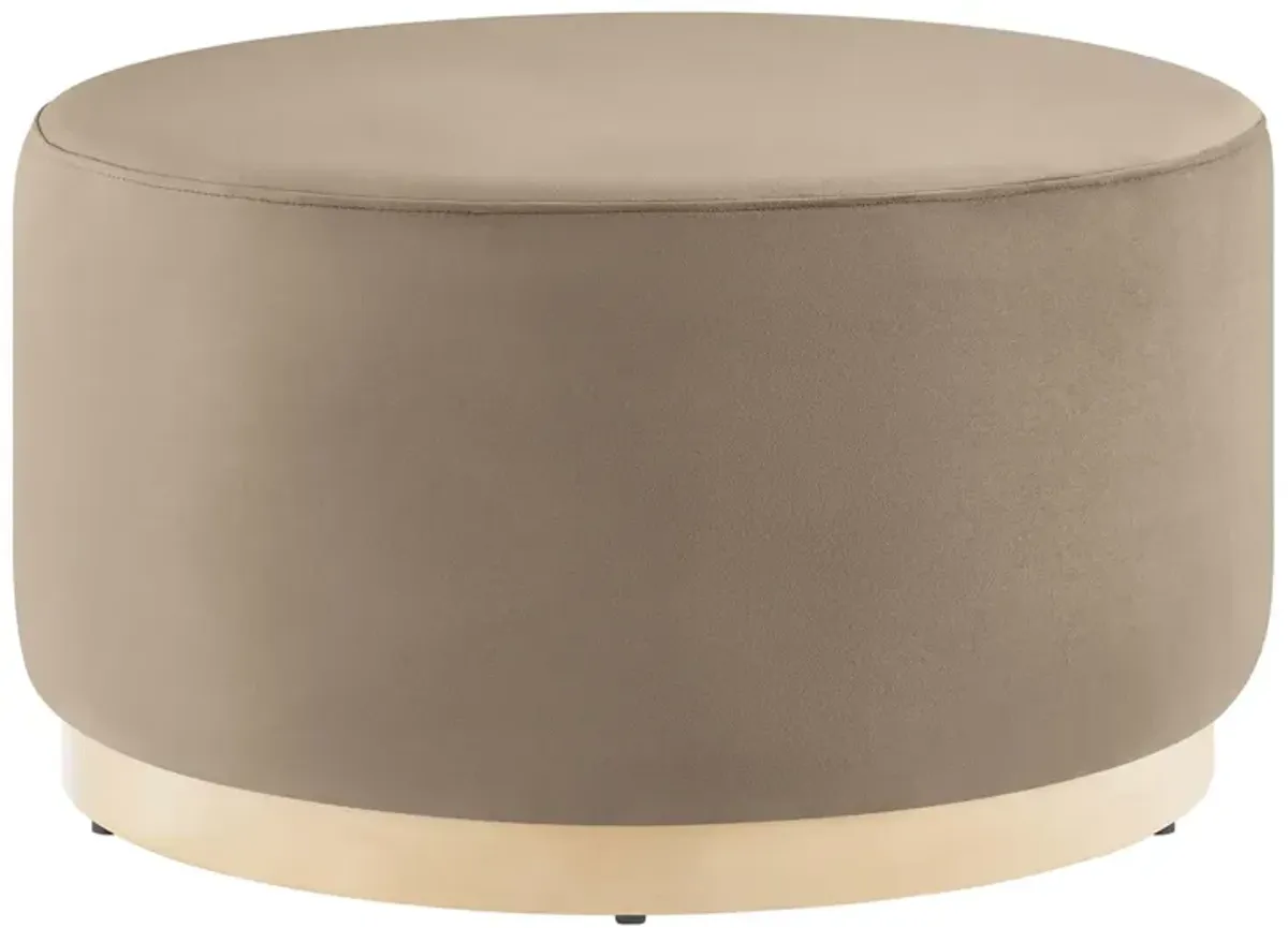 Tilden Large 29" Round Performance Velvet Upholstered Ottoman by Modway