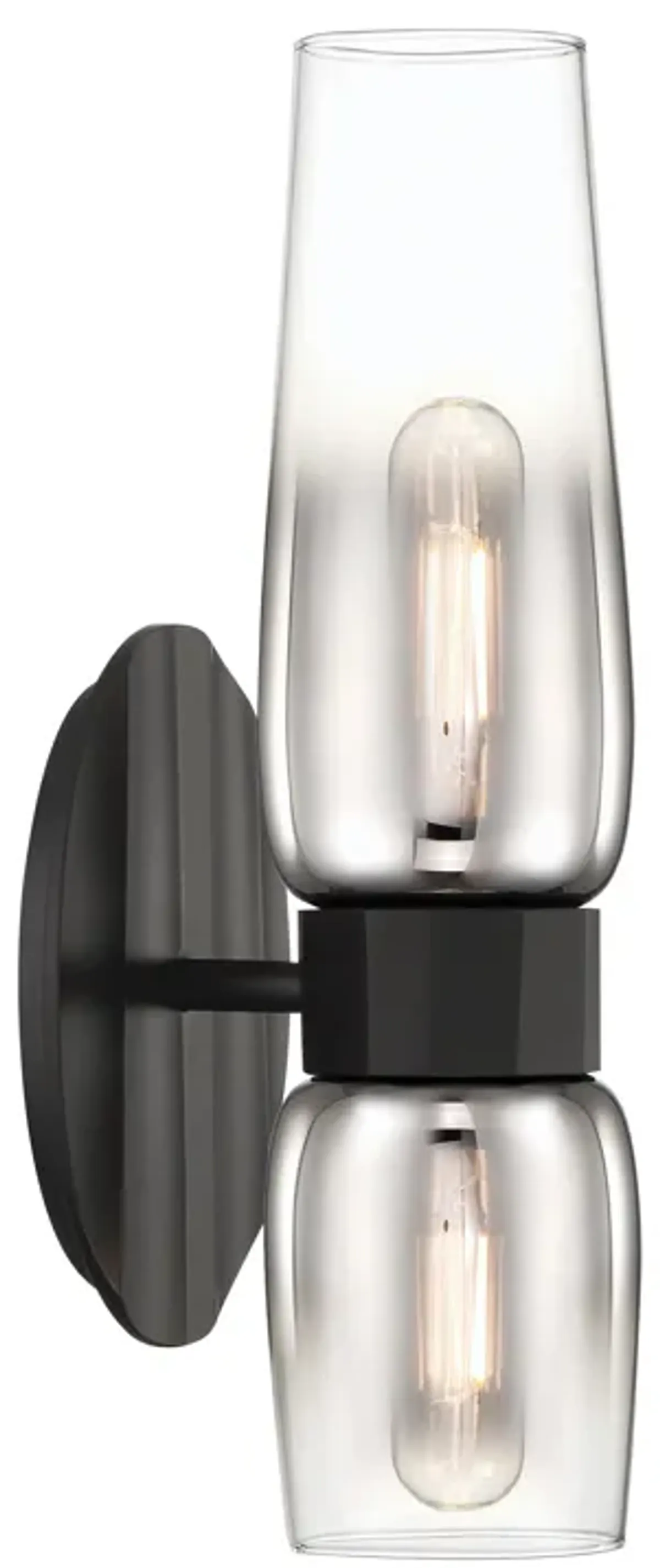 Flame 2-Light Vanity Sconce - Matte Black