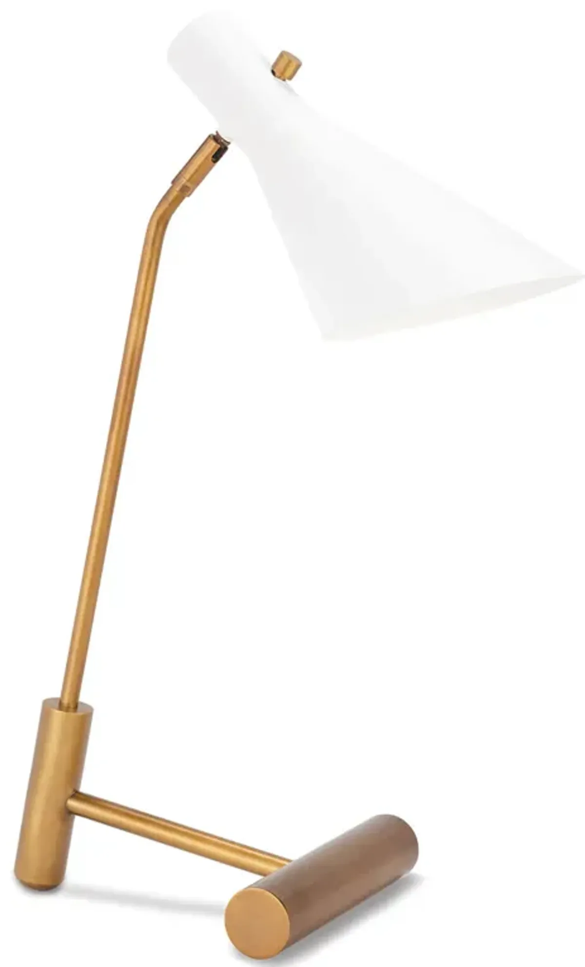 Spyder Task Lamp (White and Natural Brass)