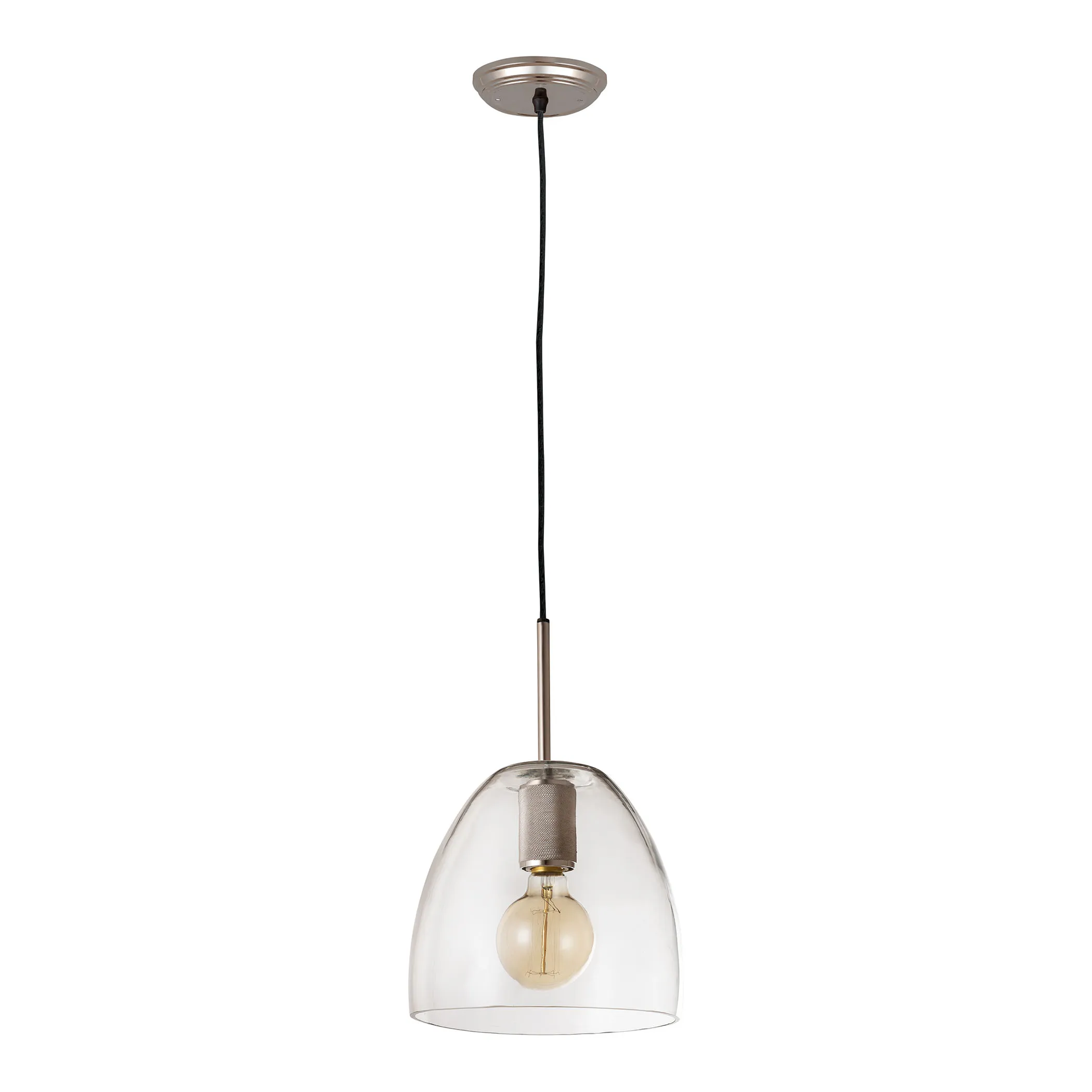 Netta 10" Wide 1-Light Mini Pendant - Satin Nickel