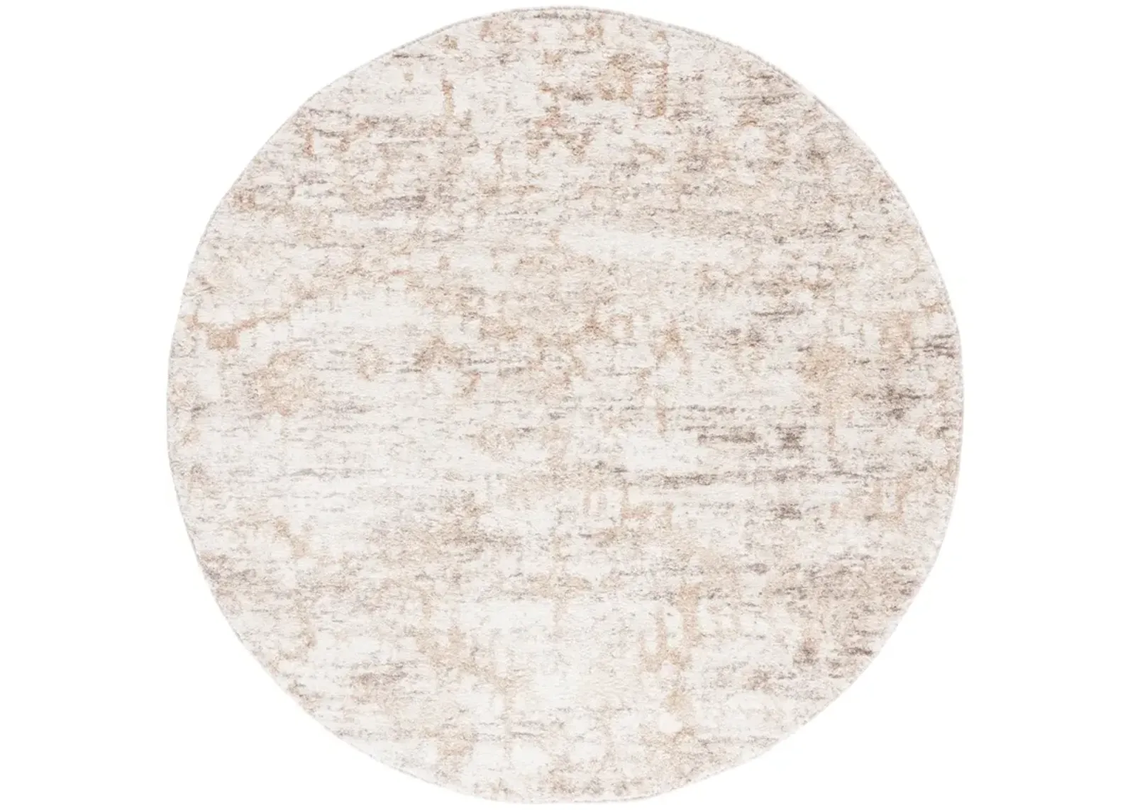 RAVINE SHAG 350 BEIGE  6'-7' x 6'-7' Round Round Rug