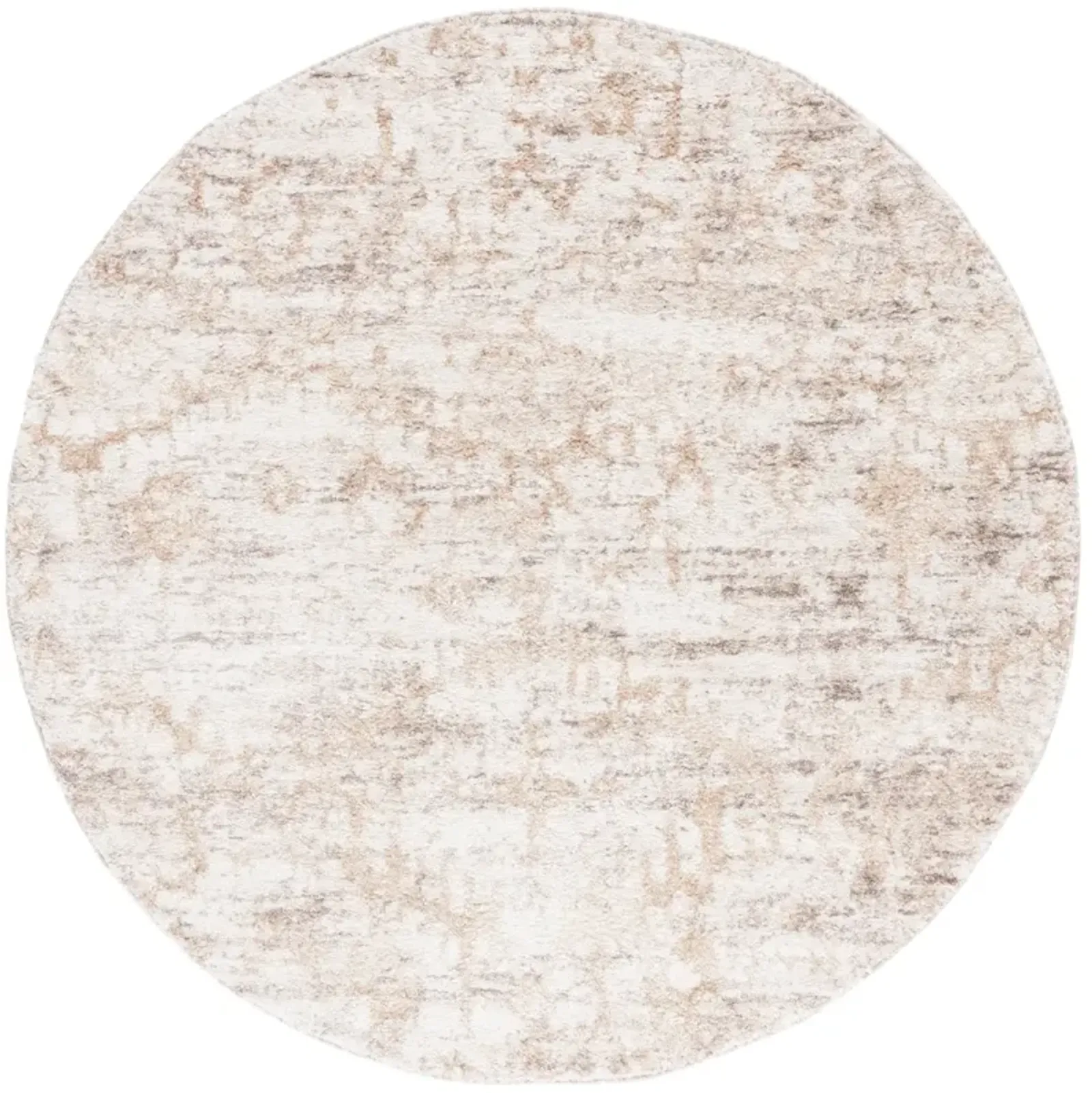 RAVINE SHAG 350 BEIGE  6'-7' x 6'-7' Round Round Rug