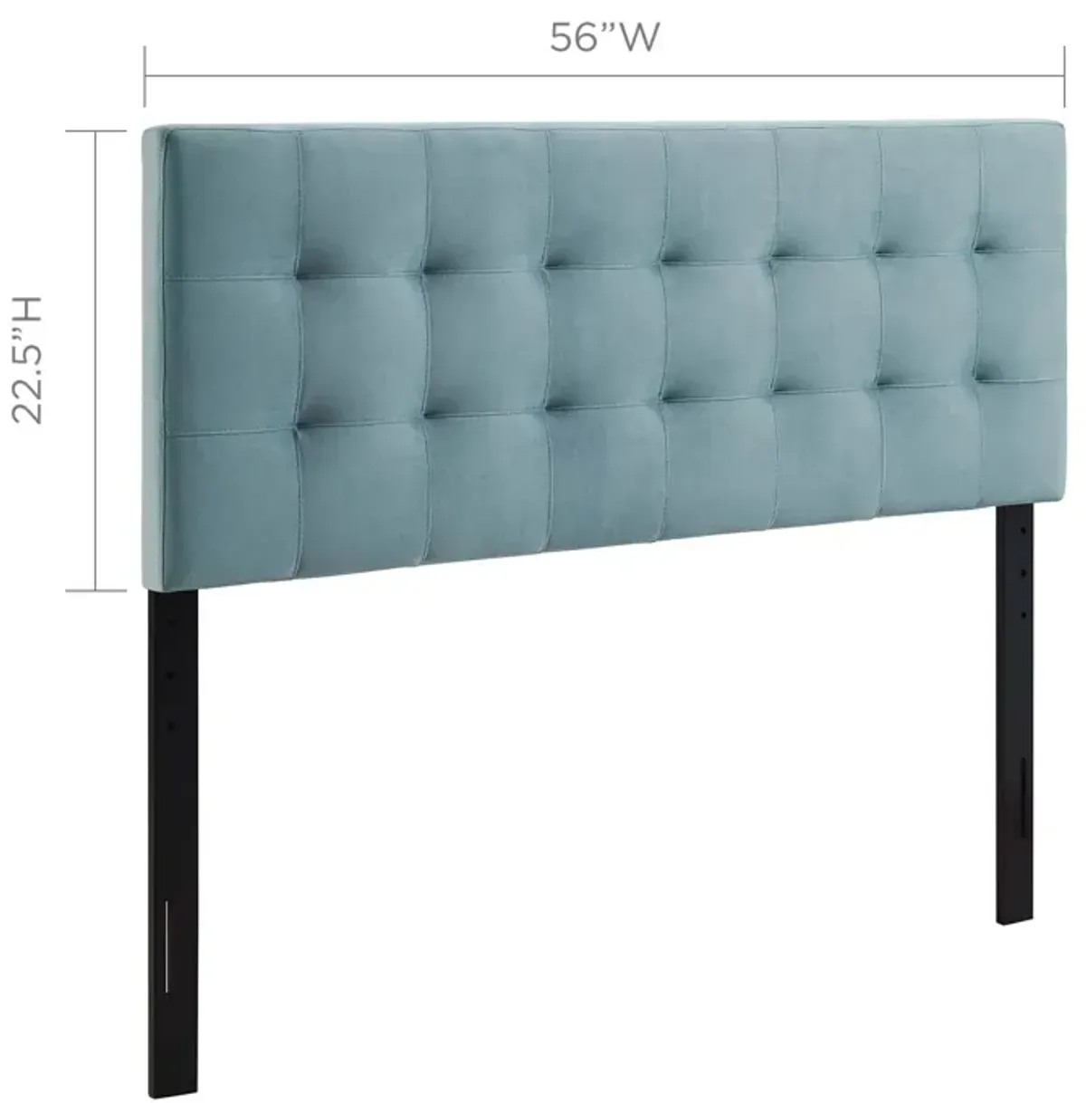 Lily Biscuit Tufted Full Performance Velvet Headboard