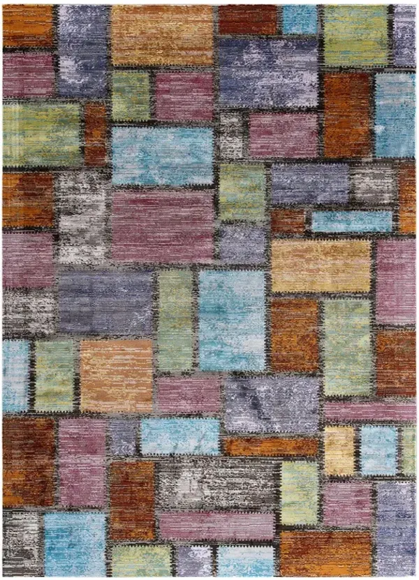 Success Nyssa Abstract Geometric Mosaic 5x8 Area Rug