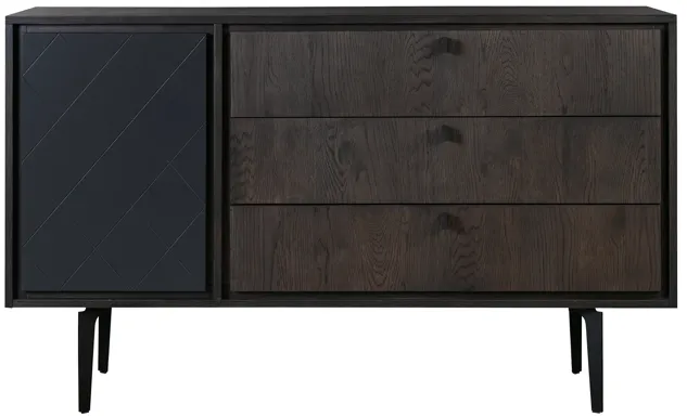 Cross Solid Oak And Metal 3-Drawer Dresser