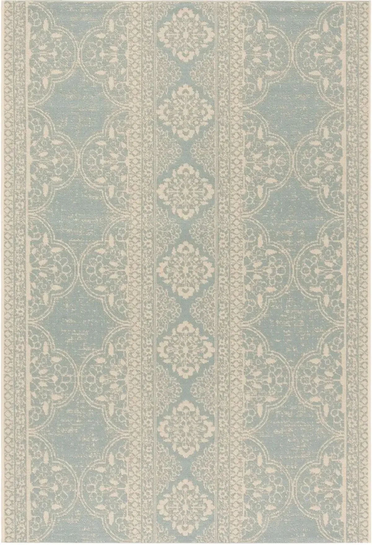 BEACH HOUSE 174 Blue 4' X 4' Square Square Rug