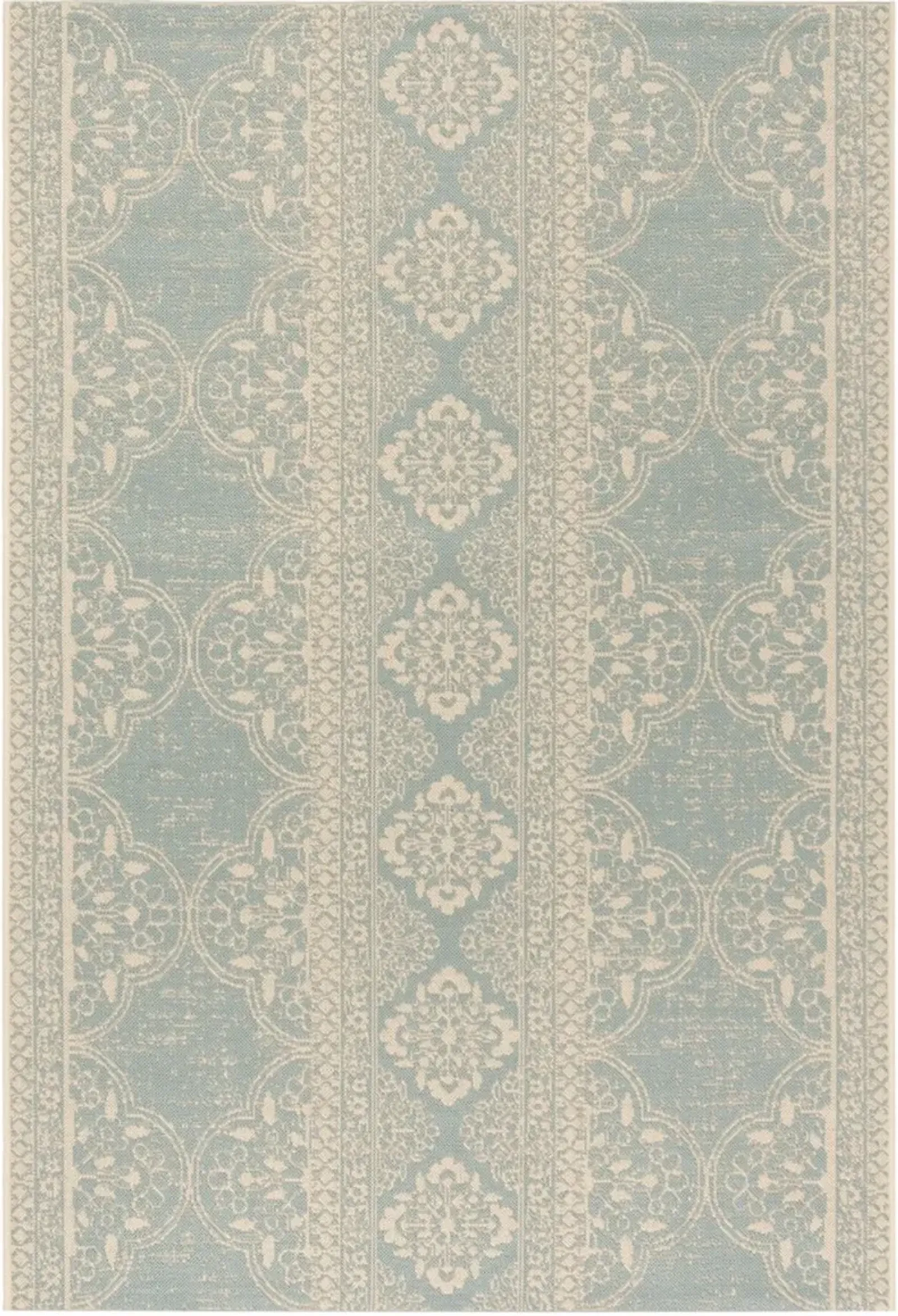 BEACH HOUSE 174 Blue 4' X 4' Square Square Rug