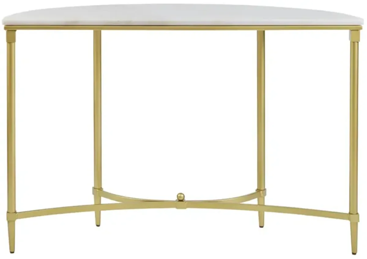 Madison Park Signature Bordeaux White/Gold Console Table