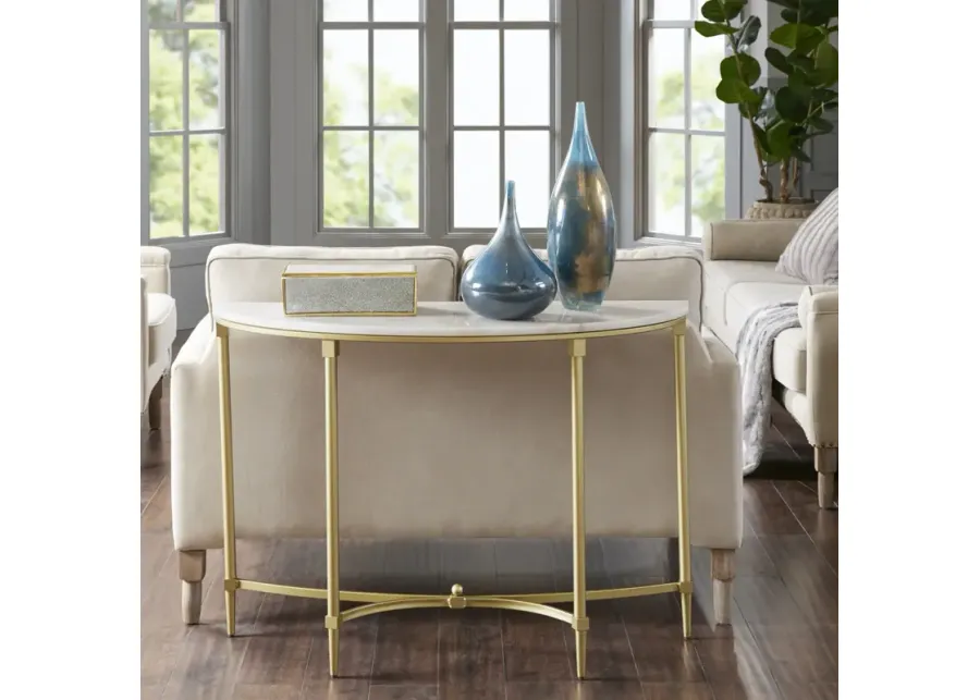 Madison Park Signature Bordeaux White/Gold Console Table