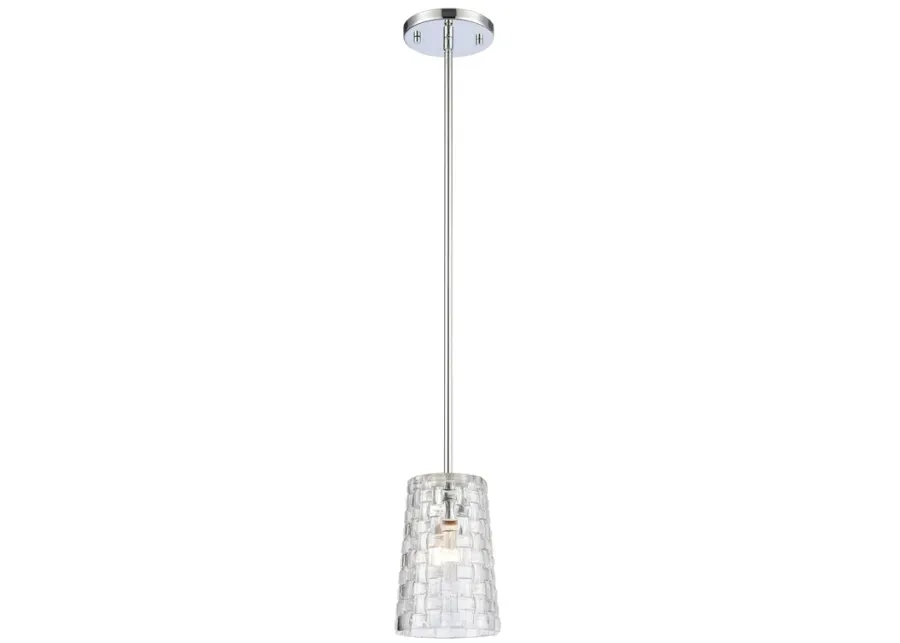 Lightweave 5.5" Wide 1-Light Mini Pendant - Polished Nickel