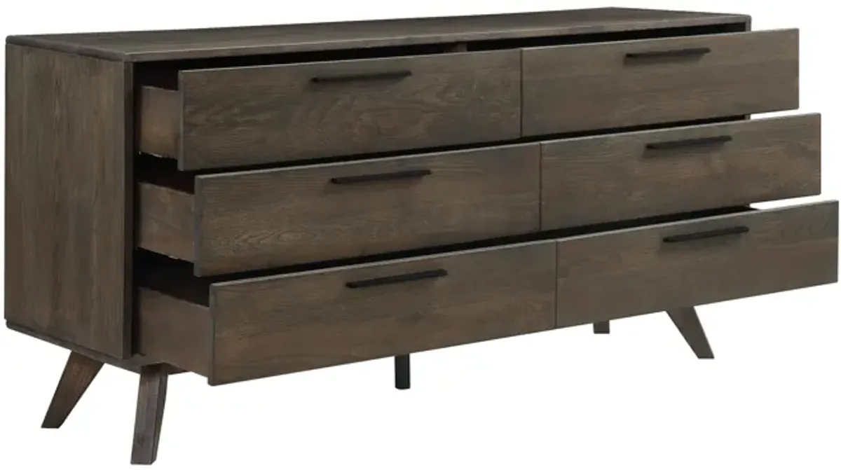 Astoria Oak Dresser for Bedroom with 6 Drawers