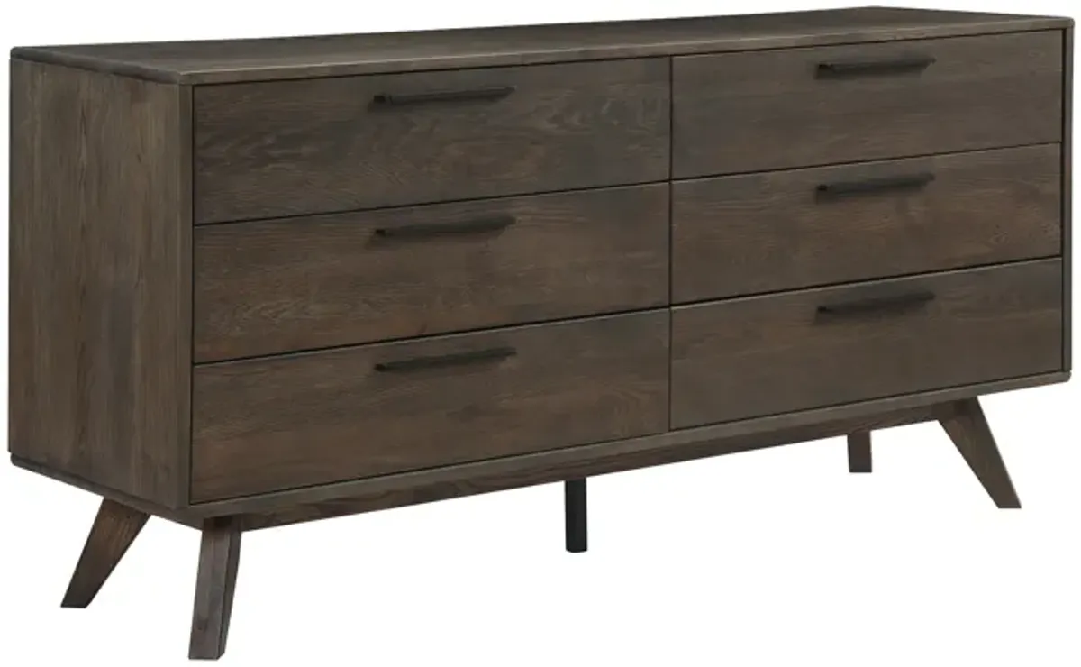 Astoria Oak Dresser for Bedroom with 6 Drawers