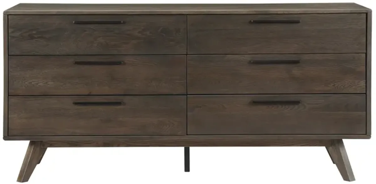 Astoria Oak Dresser for Bedroom with 6 Drawers