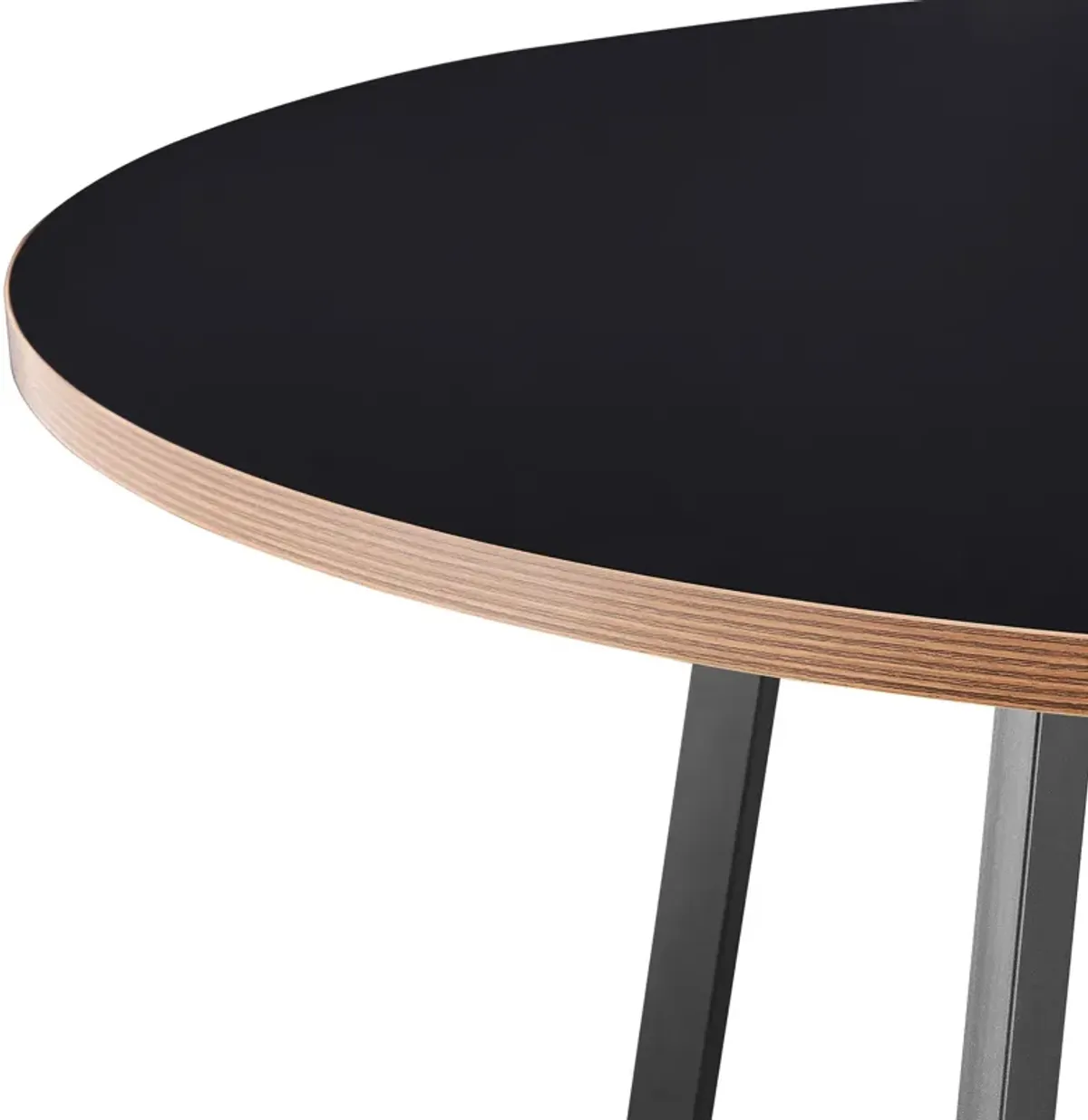 courtdale kd 48" round dining table, black(assembly required)