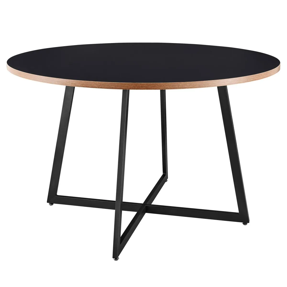 courtdale kd 48" round dining table, black(assembly required)