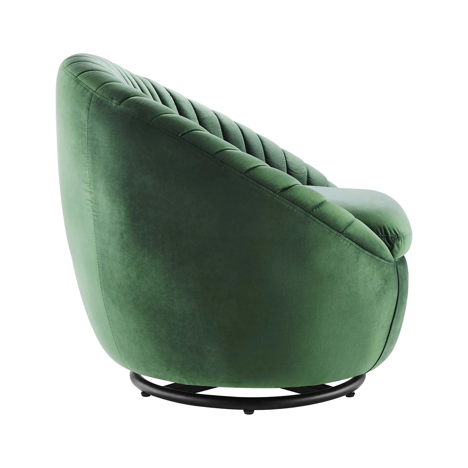 Whirr Tufted Performance Velvet Performance Velvet Swivel Chair