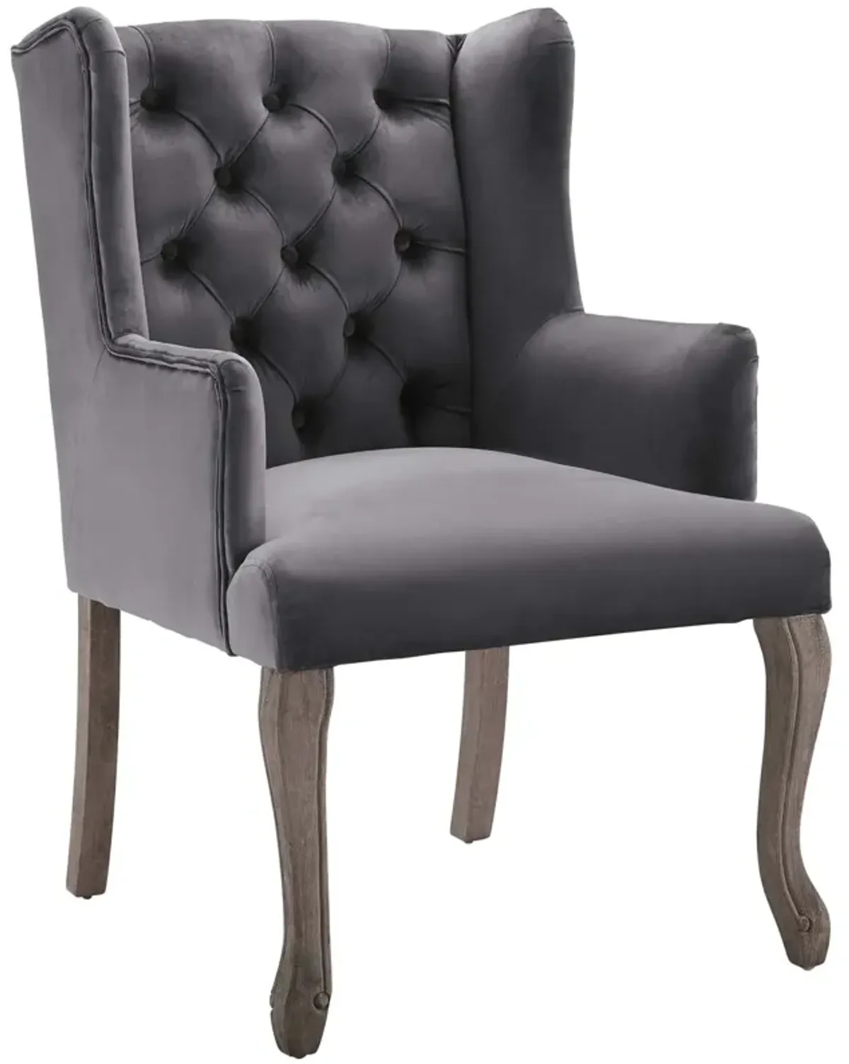 Realm French Vintage Dining Performance Velvet Armchair