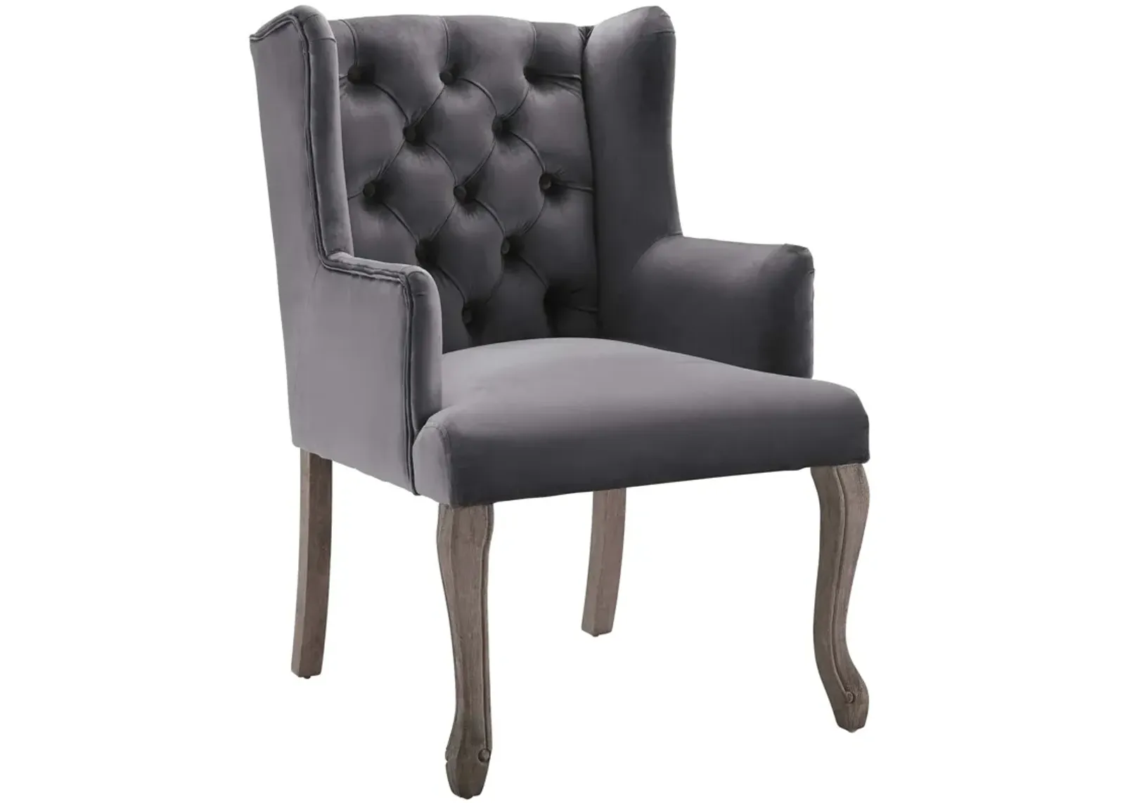 Realm French Vintage Dining Performance Velvet Armchair