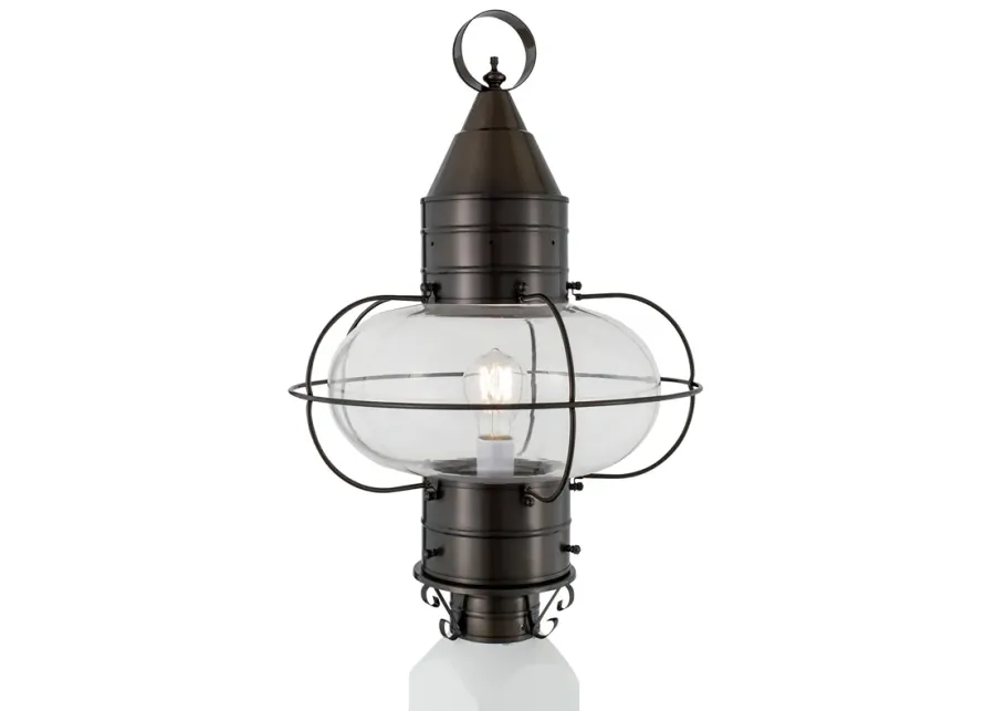 Classic Onion Outdoor Post Light - Bronze with Clear Glass