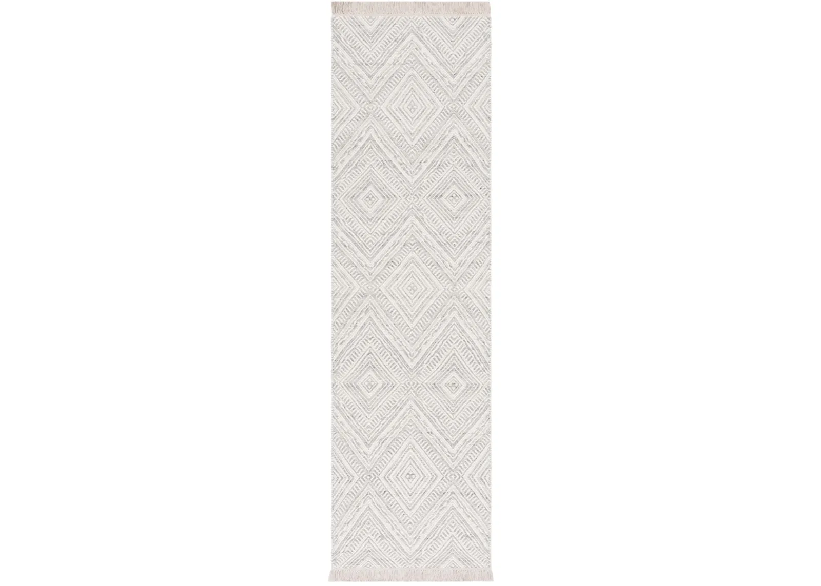 KILIM 767 LIGHT GREY  2'-3' x 8' Runner Rug