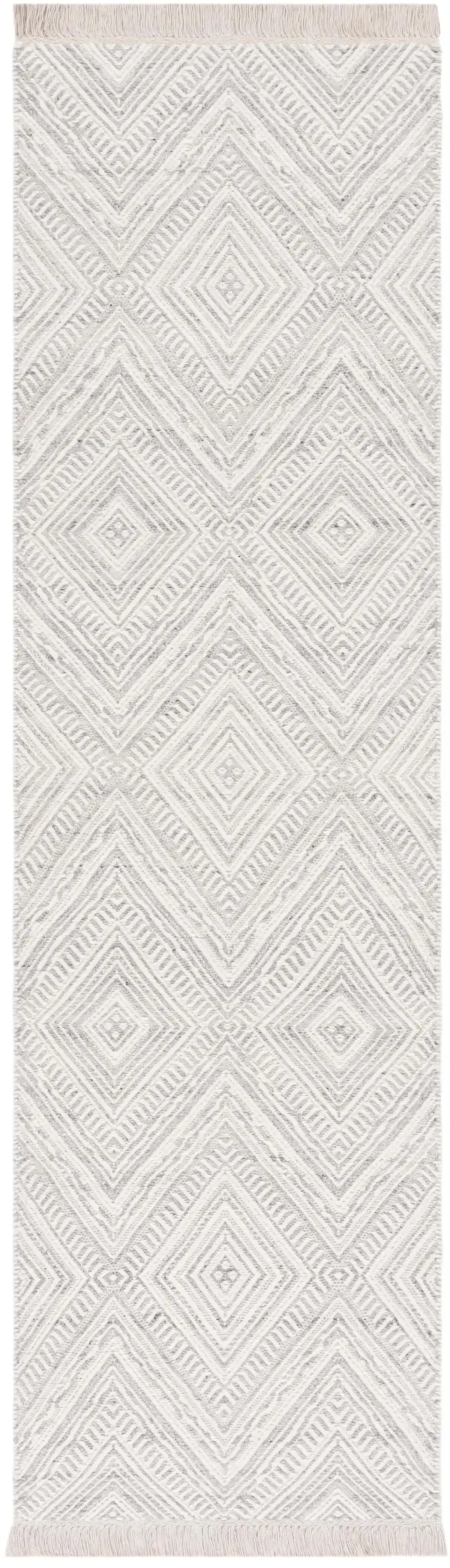 KILIM 767 LIGHT GREY  2'-3' x 8' Runner Rug