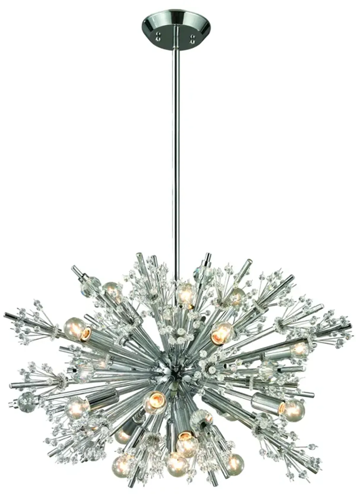 Starburst 26" Wide 19-Light Chandelier - Polished Chrome