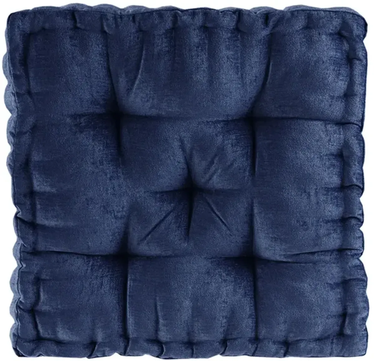 Intelligent Design Azza Navy Poly Chenille Square Floor Pillow Cushion