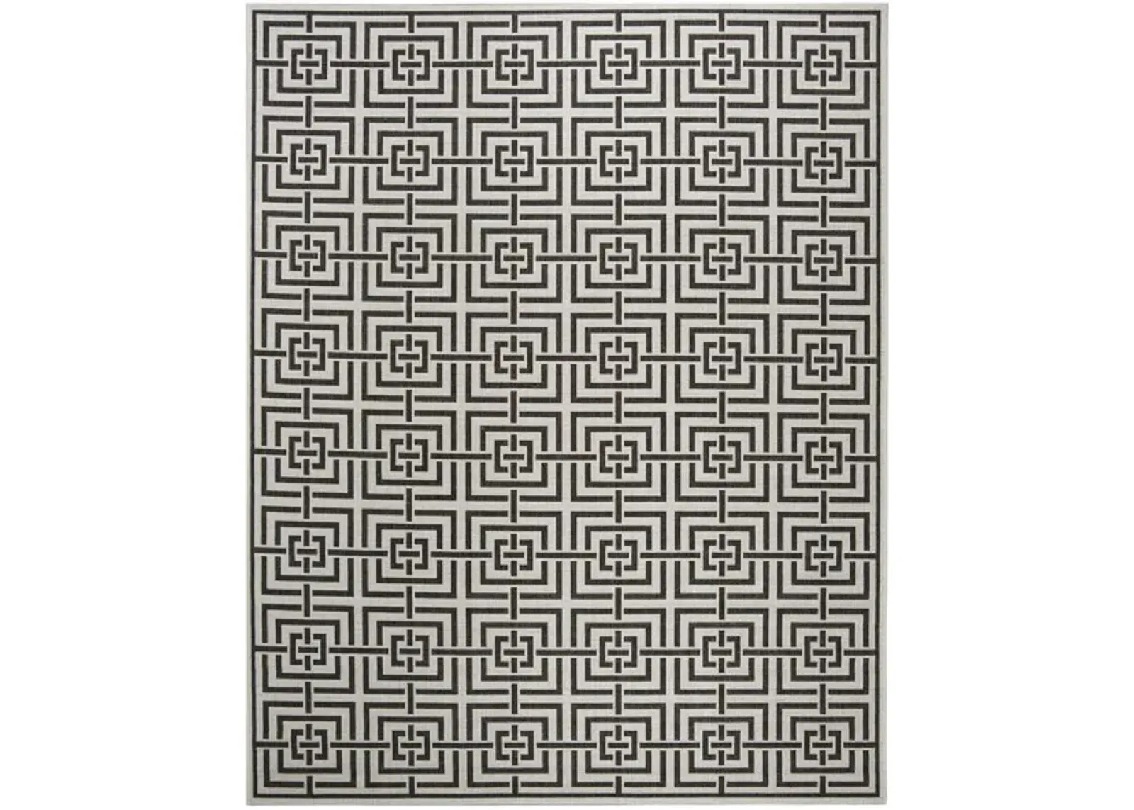 LINDEN 128 Collection LND128A-8 Light Grey / Charcoal 8' X 10'