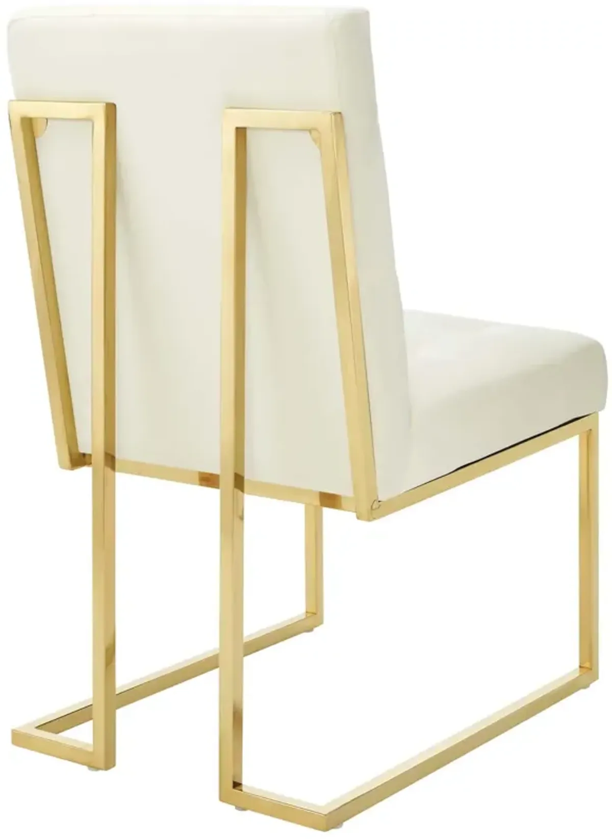 Privy Gold Stainless Steel Performance Velvet Dining Chair