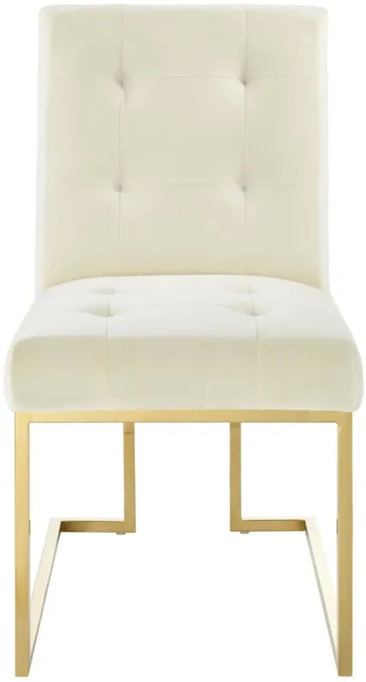 Privy Gold Stainless Steel Performance Velvet Dining Chair