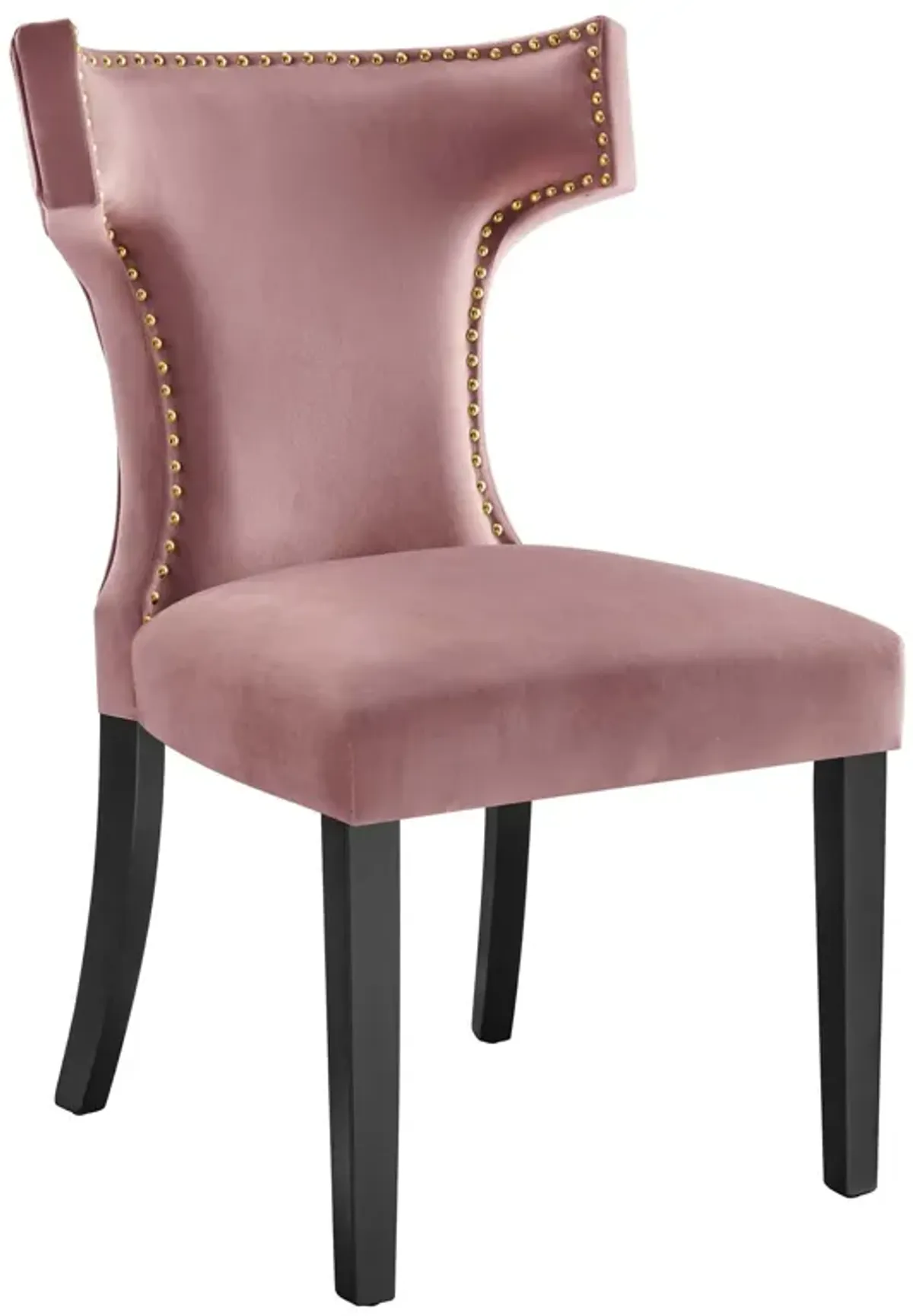 Curve Performance Velvet Dining Chairs - Set of 2