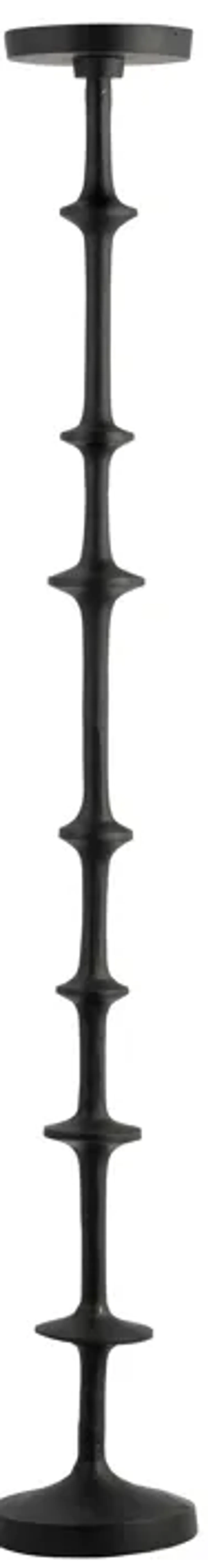 Metal, 36" Abacus Floor Pillar Candleholder, Black