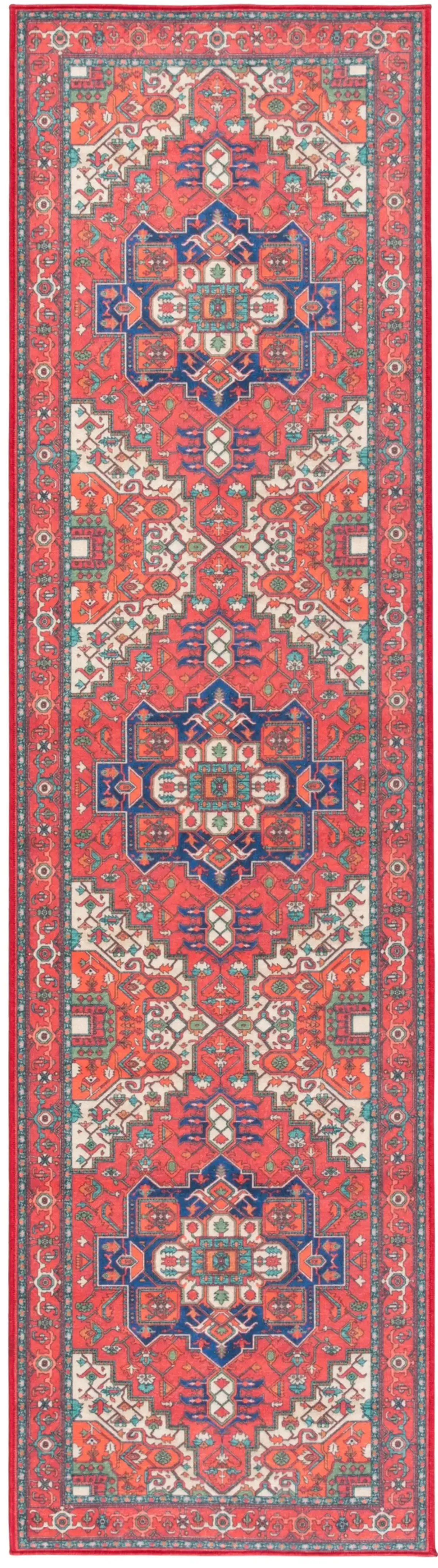 ORLANDO 758 RED  2'-2' x 8' Runner Rug