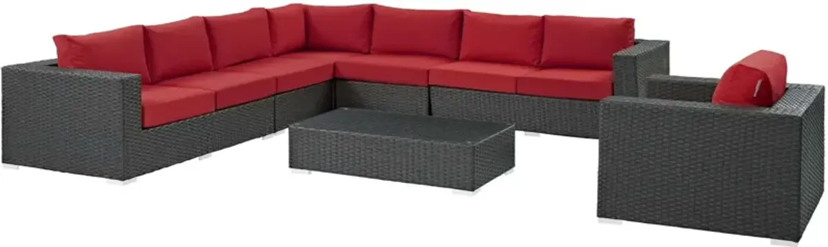 Sojourn 7 Piece Outdoor Patio Sunbrella® Sectional Set