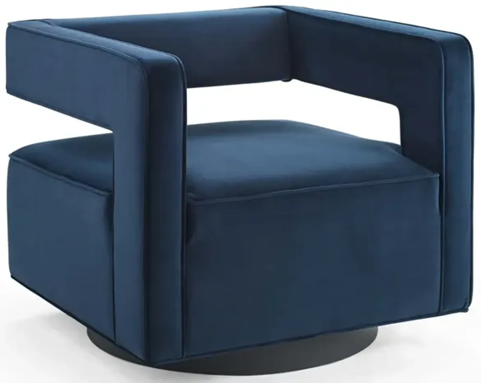 Booth Performance Velvet Swivel Armchair