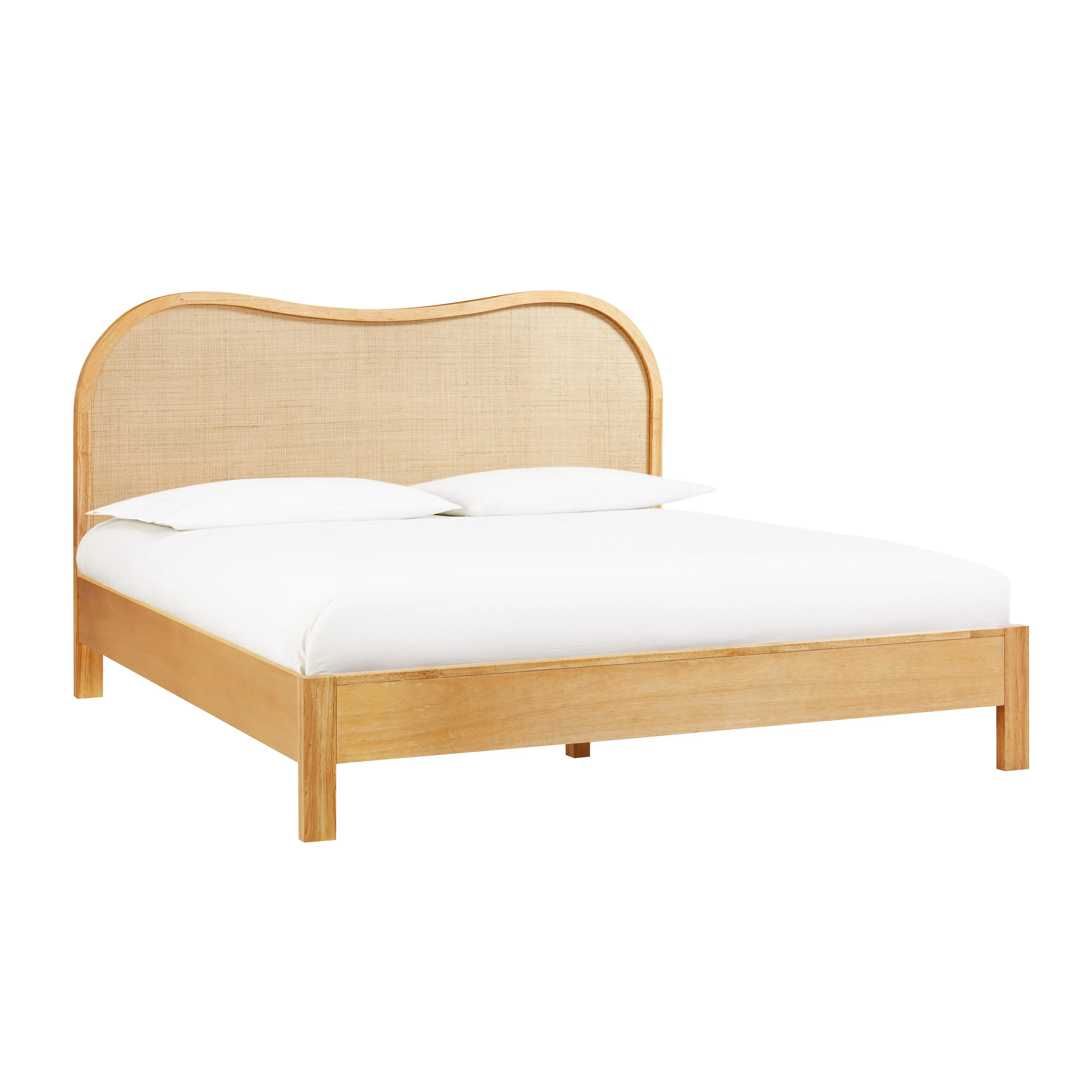 Grappa Natural Wood & Rattan King Bed