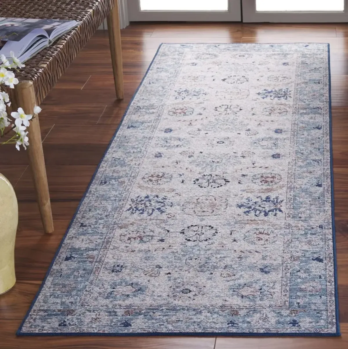 TUCSON 908 BLUE  2'-6' x 8' Runner Rug