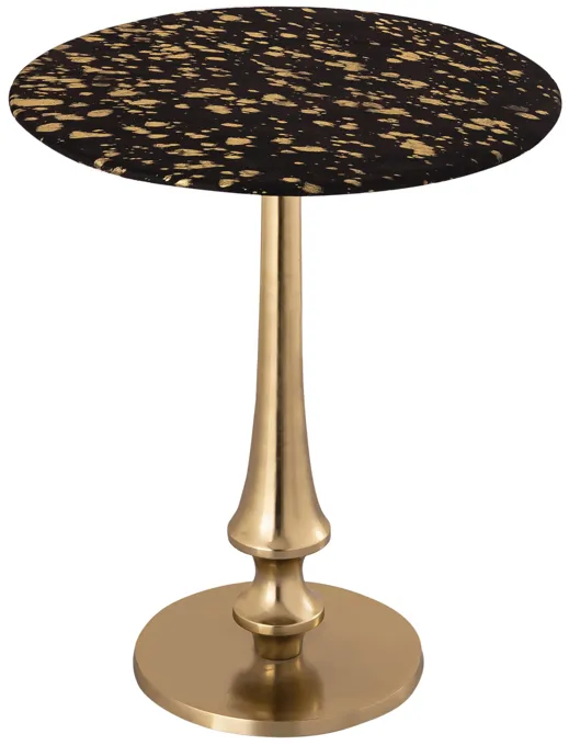 Gold Goathide Side Table