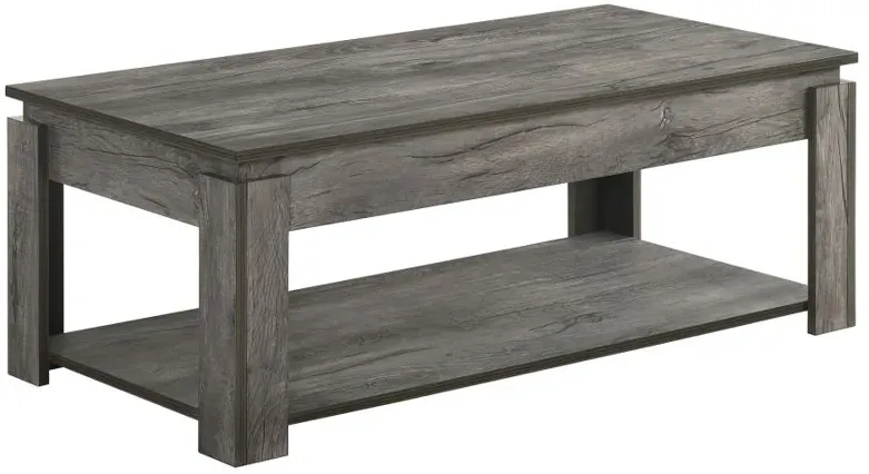 Donal 3-piece Occasional Set with Open Shelves Weathered Grey