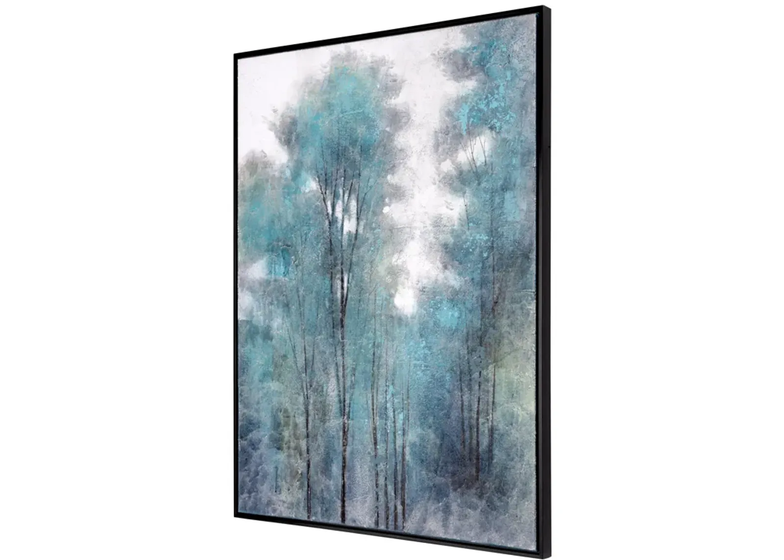 Aquamarine Forest, Hand Painted Canvas