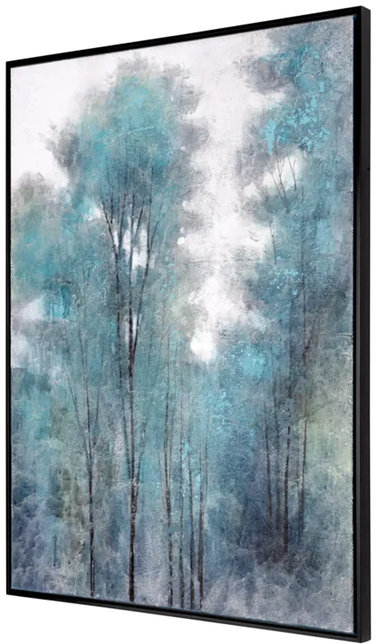 Aquamarine Forest, Hand Painted Canvas