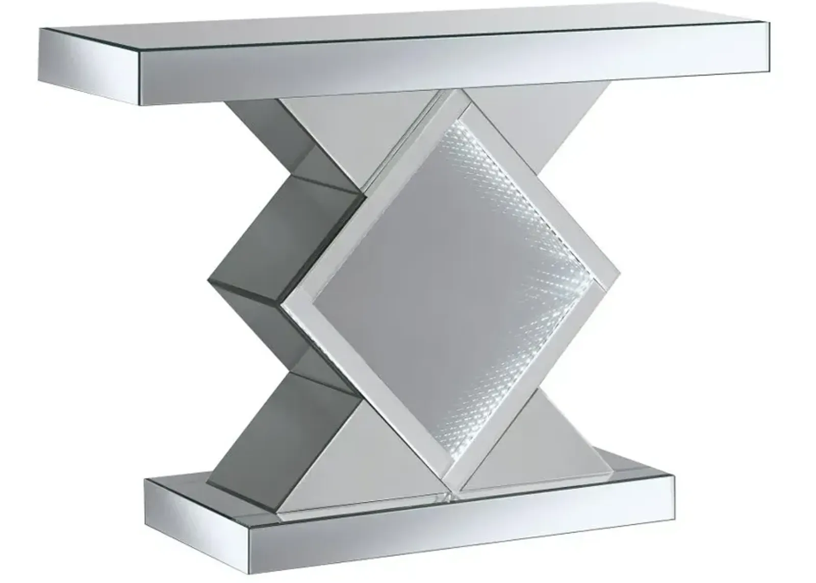 Andorra Console Table with LED Lighting Silver