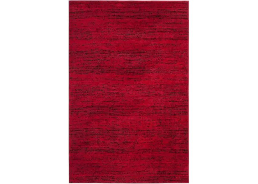 Adirondack Contemporary Red / Black 2'-6" X 8' Powerloomed Rug