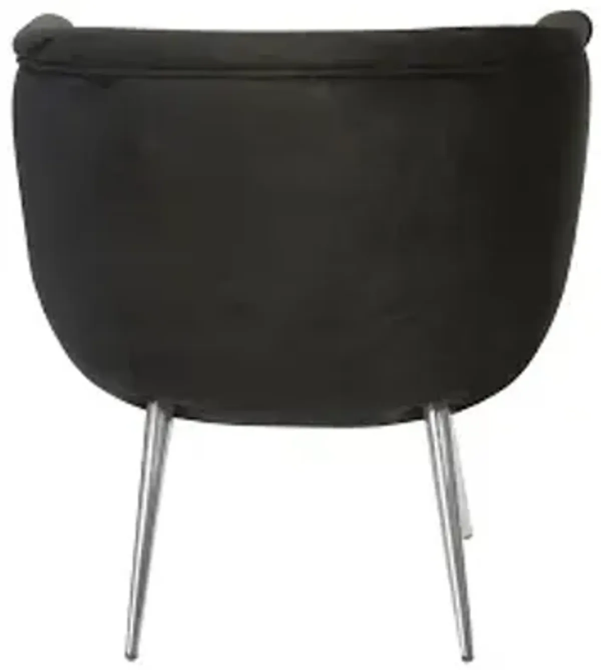 nouveau club chair, black, stainless steel legs