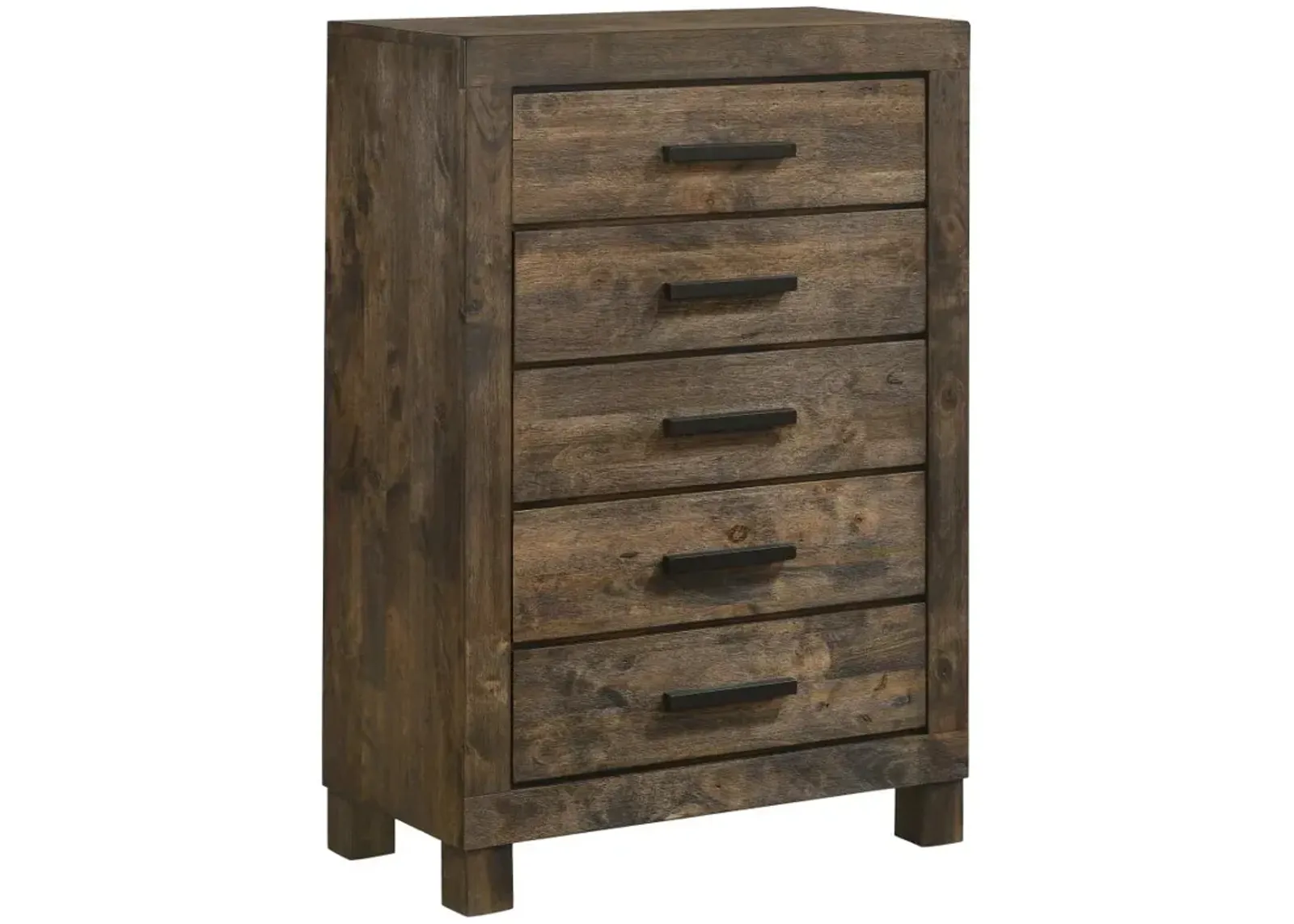 Woodmont 5-drawer Chest Rustic Golden Brown